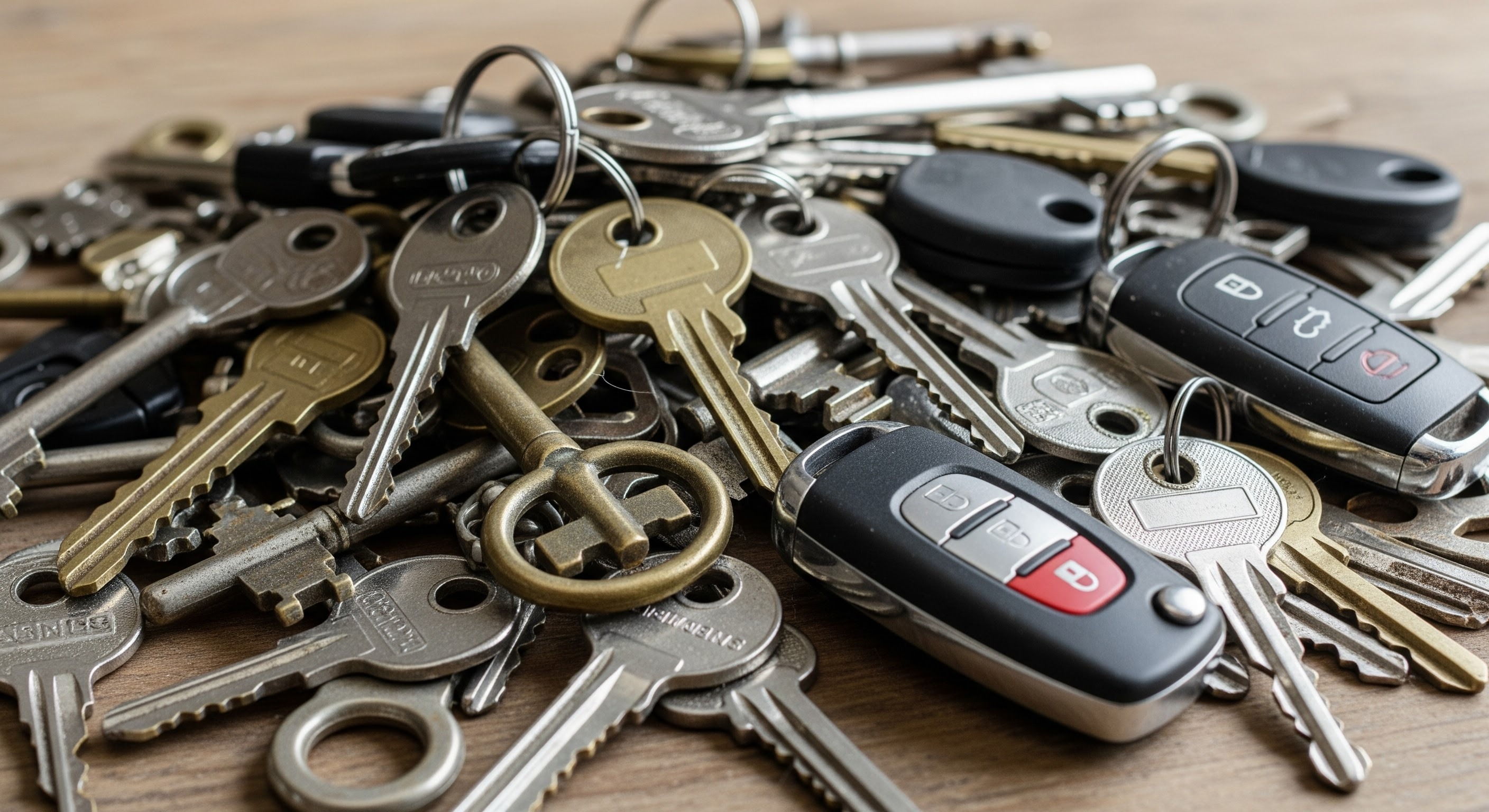a pile of keys with different sizes and shapes