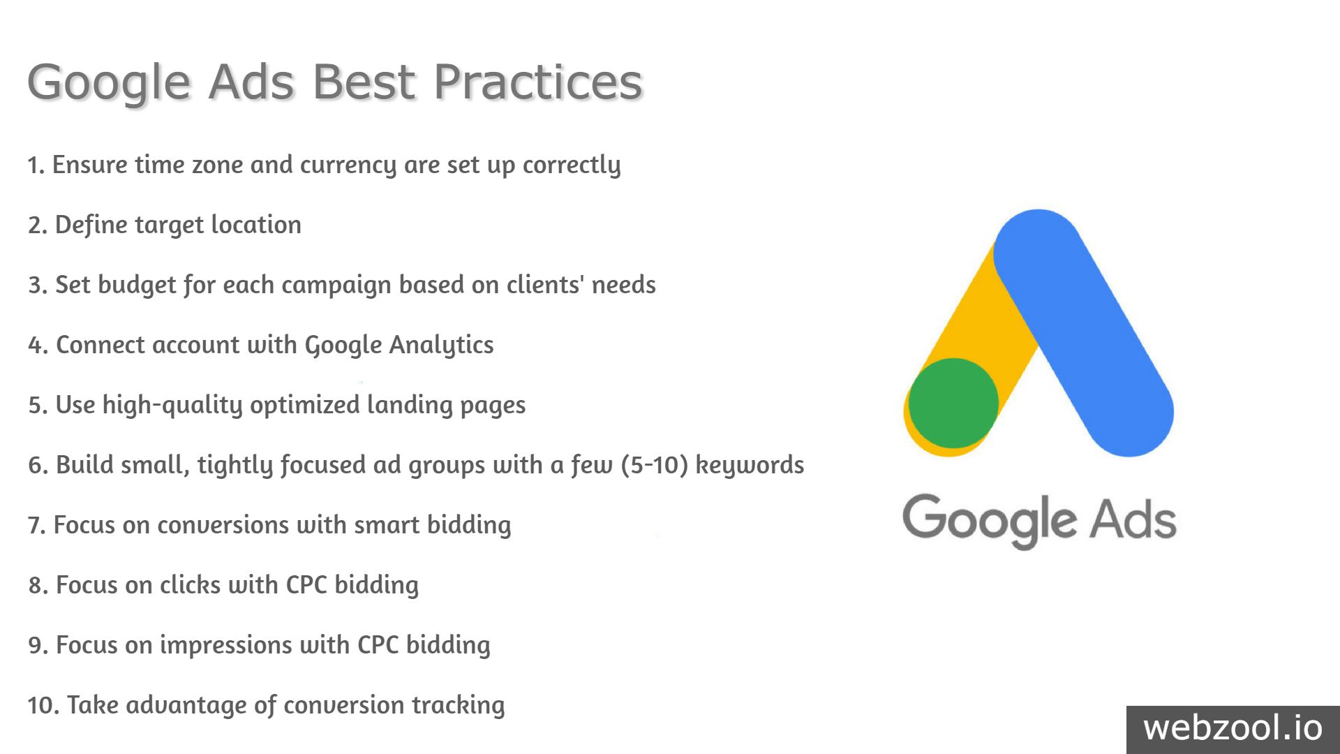 Best Practices for Google Ads