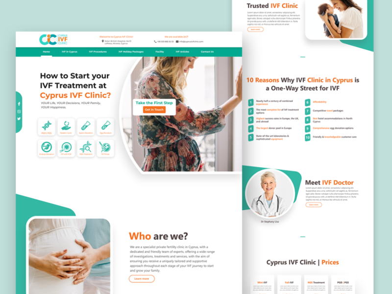 IVF industry landing page