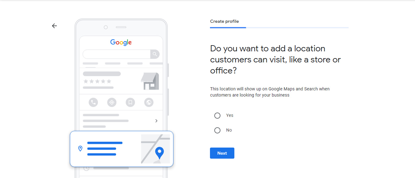 google my business set up