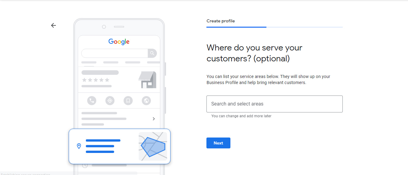 google my business set up