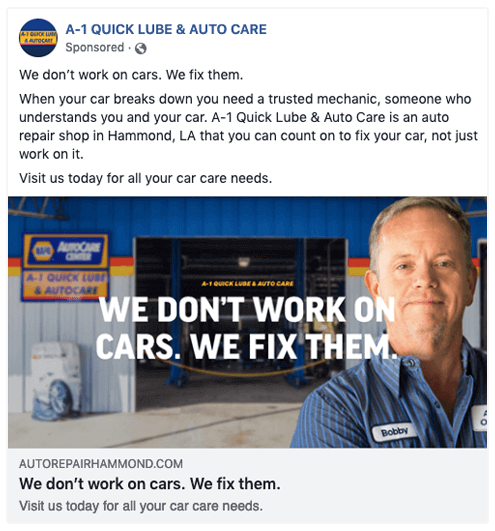Advertising for auto repair business